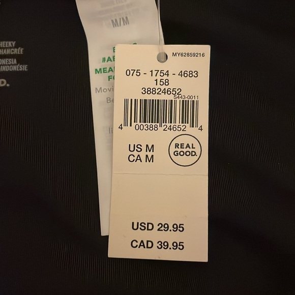 Aerie womens bikini bottom medium Animal Print High Cut cheeky black tan NWT - Picture 5 of 9